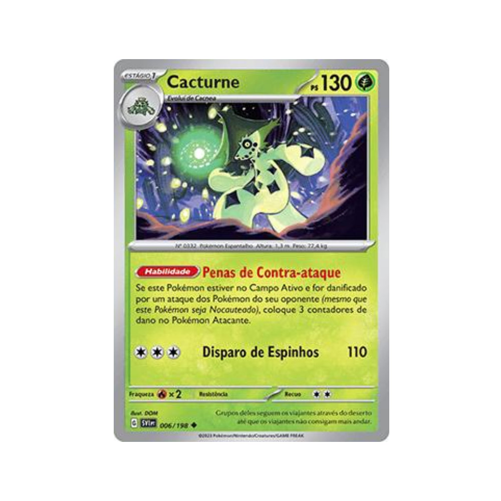 Cacturne 006/198 in Portuguese Scarlet & Violet Pokémon TCG