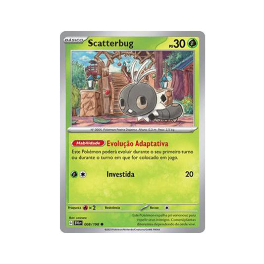 Scatterbug 008/198 in Portuguese Scarlet & Violet Pokémon TCG