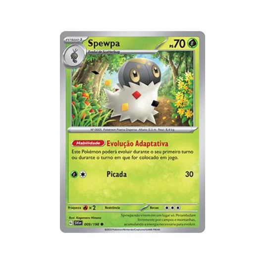 Spewpa 009/198 in Portuguese Scarlet & Violet Pokémon TCG