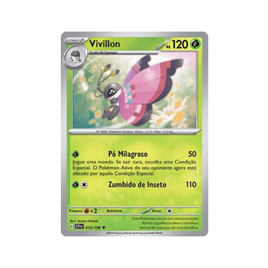 Vivillon 010/198 in Portuguese Scarlet & Violet Pokémon TCG