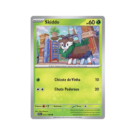 Skiddo 011/198 in Portuguese Scarlet & Violet Pokémon TCG