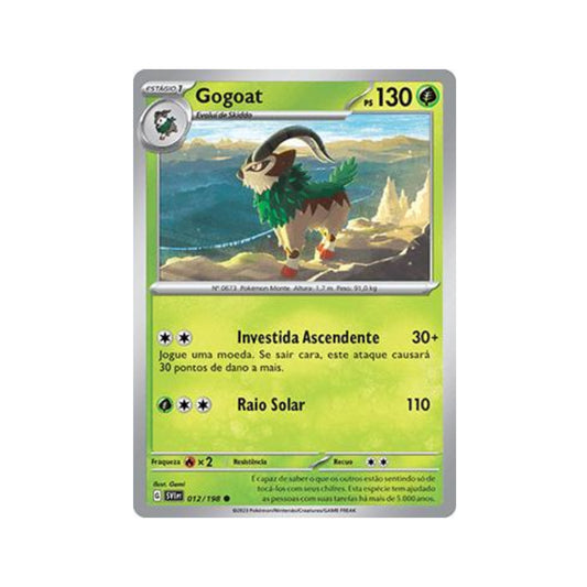 Gogoat 012/198 in Portuguese Scarlet & Violet Pokémon TCG