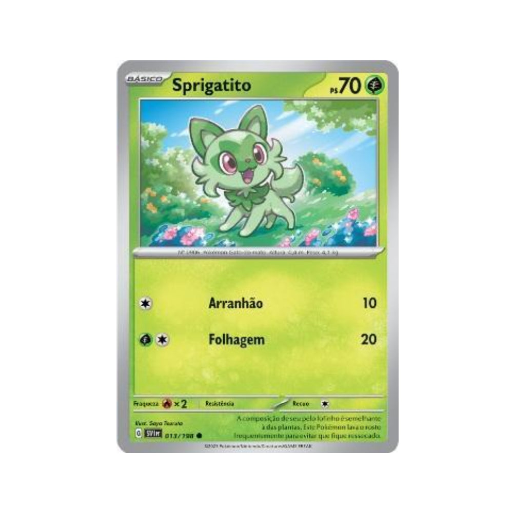 Sprigatito 013/198 in Portuguese Scarlet & Violet Pokémon TCG