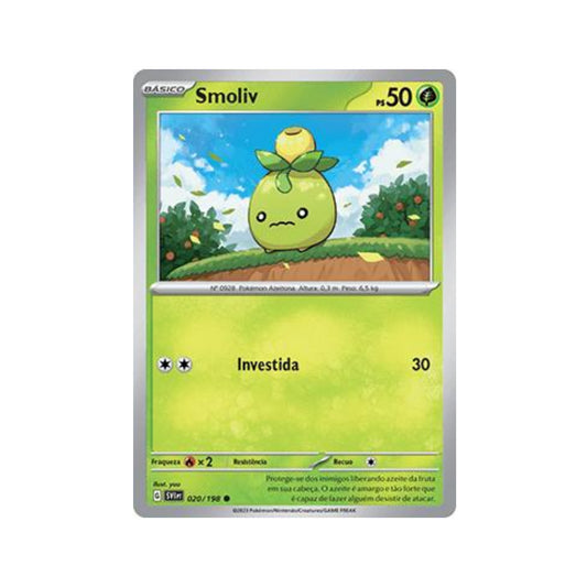 Smoliv 020/198 in Portuguese Scarlet & Violet Pokémon TCG