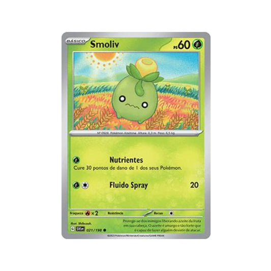 Smoliv 021/198 in Portuguese Scarlet & Violet Pokémon TCG