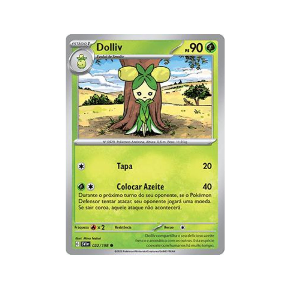 Dolliv 022/198 in Portuguese Scarlet & Violet Pokémon TCG