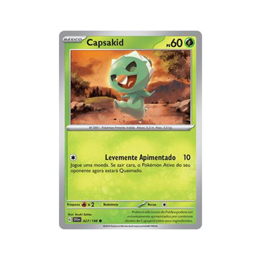 Capsakid 027/198 in Portuguese Scarlet & Violet Pokémon TCG