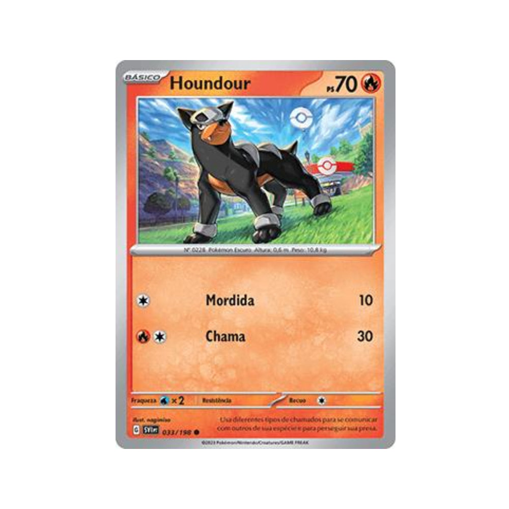 Houndour 033/198 in Portuguese Scarlet & Violet Pokémon TCG