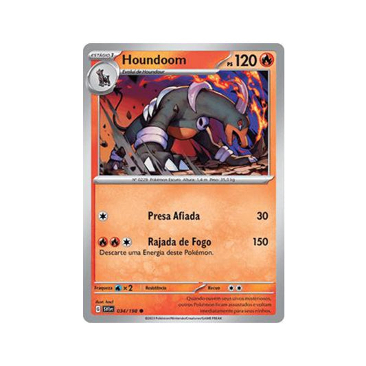 Houndoom 034/198 in Portuguese Scarlet & Violet Pokémon TCG