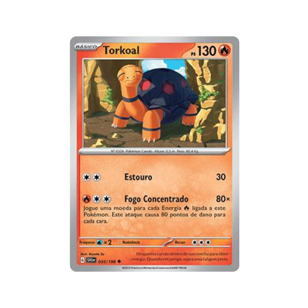 Torkoal 035/198 in Portuguese Scarlet & Violet Pokémon TCG