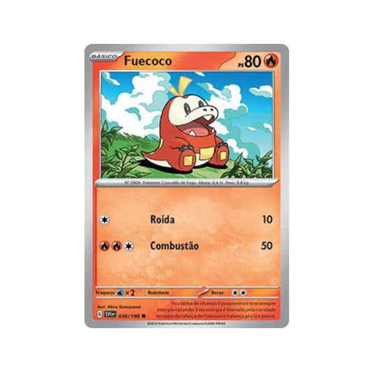 Fuecoco 036/198 in Portuguese Scarlet & Violet Pokémon TCG