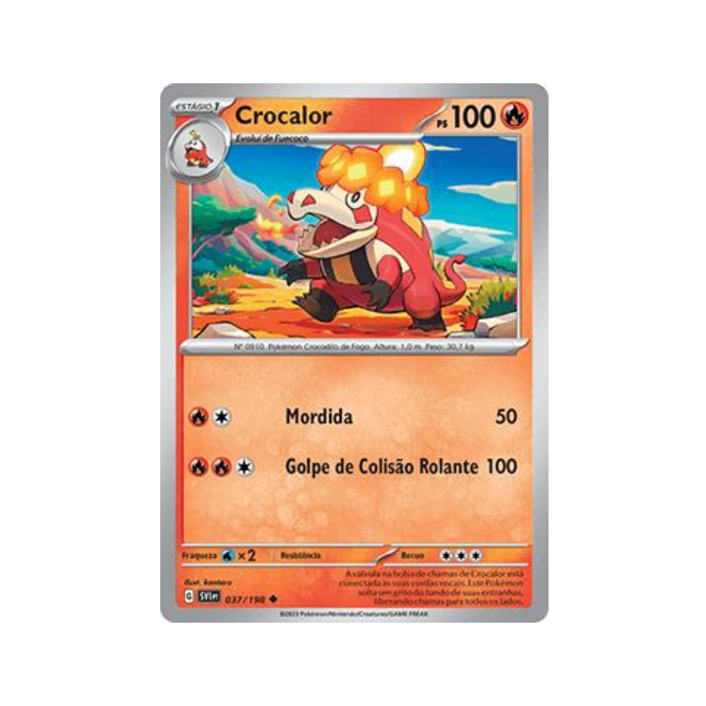 Crocalor 037/198 in Portuguese Scarlet & Violet Pokémon TCG