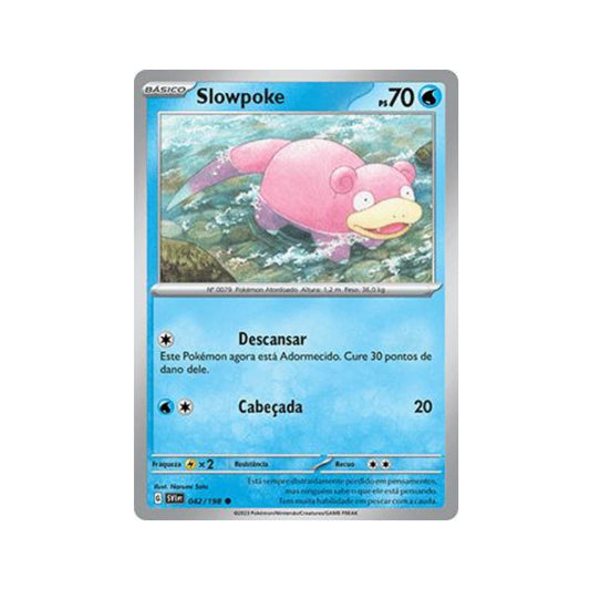 Slowpoke 042/198 in Portuguese Scarlet & Violet Pokémon TCG