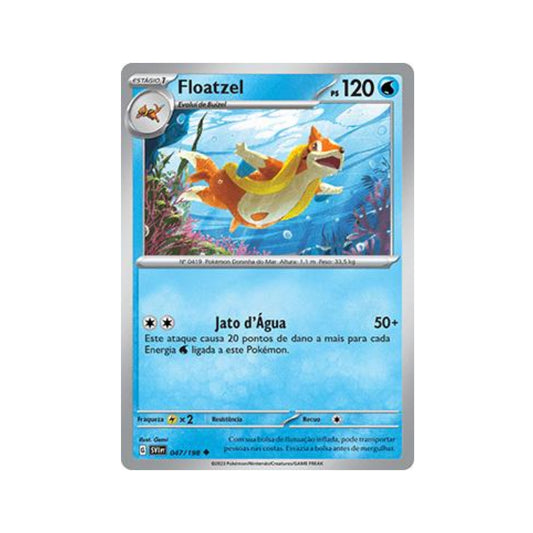 Floatzel 047/198 in Portuguese Scarlet & Violet Pokémon TCG