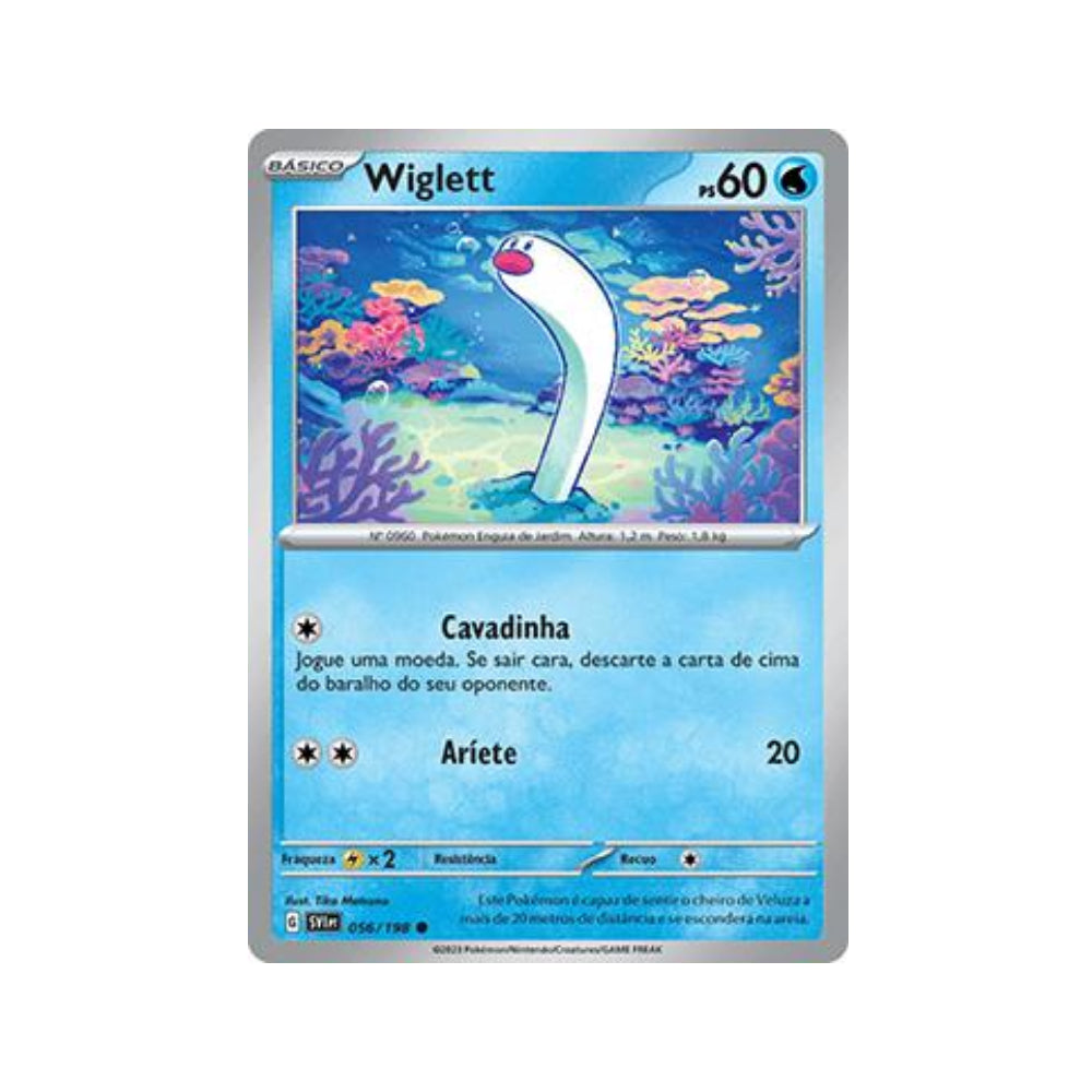 Wiglett 056/198 in Portuguese Scarlet & Violet Pokémon TCG