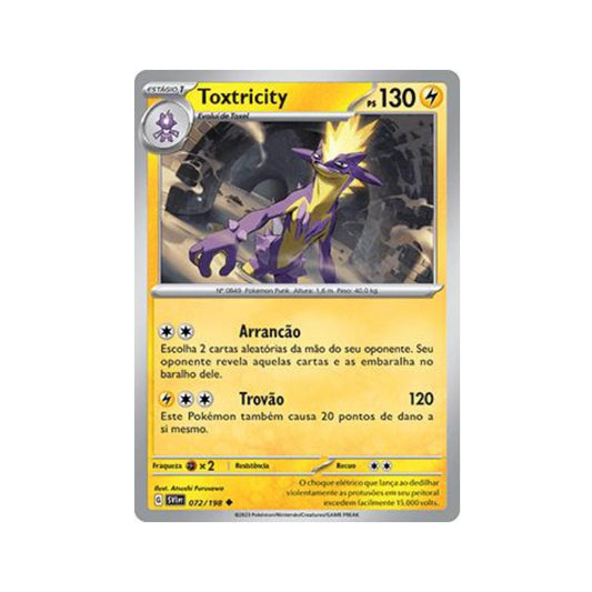 Toxtricity 072/198 in Portuguese Scarlet & Violet Pokémon TCG