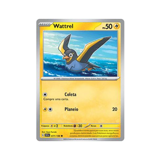 Wattrel 077/198 in Portuguese Scarlet & Violet Pokémon TCG