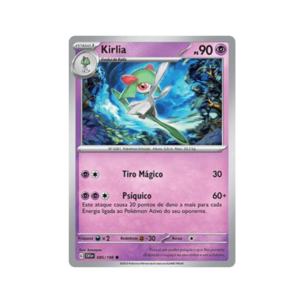 Kirlia 085/198 in Portuguese Scarlet & Violet Pokémon TCG