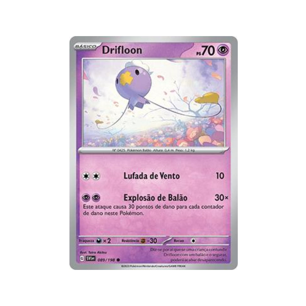 Drifloon 089/198 in Portuguese Scarlet & Violet Pokémon TCG