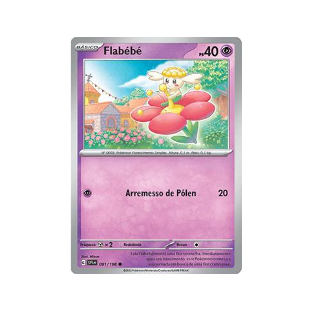 Flabébé 091/198 in Portuguese Scarlet & Violet Pokémon TCG