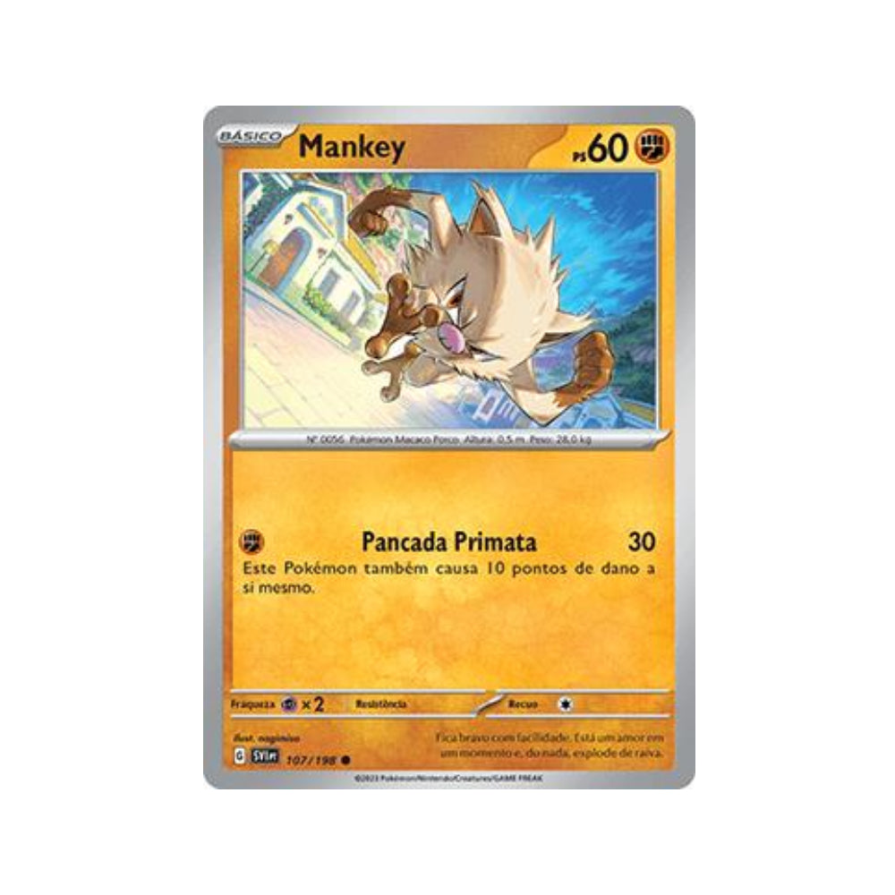 Mankey 107/198 in Portuguese Scarlet & Violet Pokémon TCG