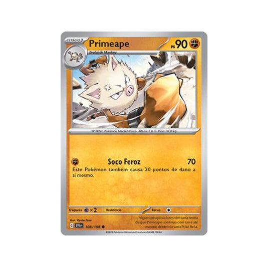 Primeape 108/198 in Portuguese Scarlet & Violet Pokémon TCG