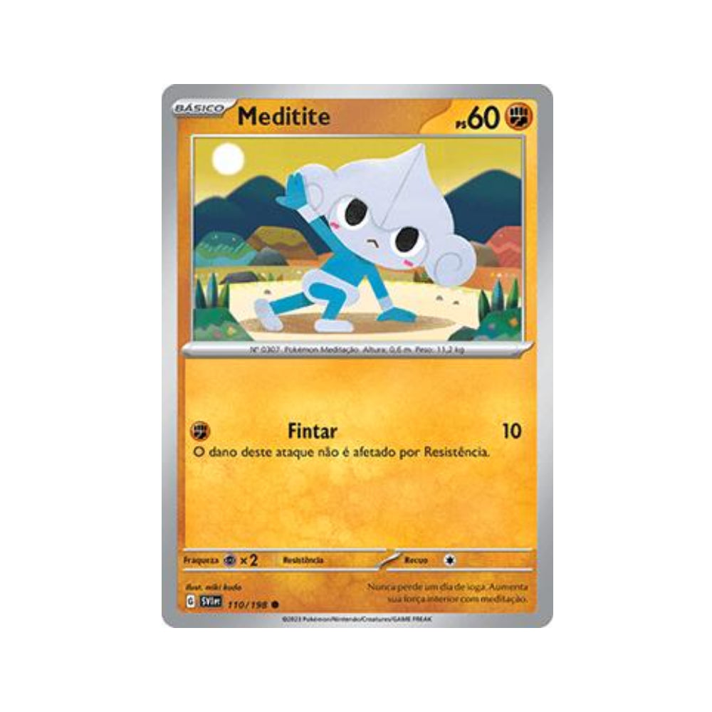 Meditite 110/198 in Portuguese Scarlet & Violet Pokémon TCG