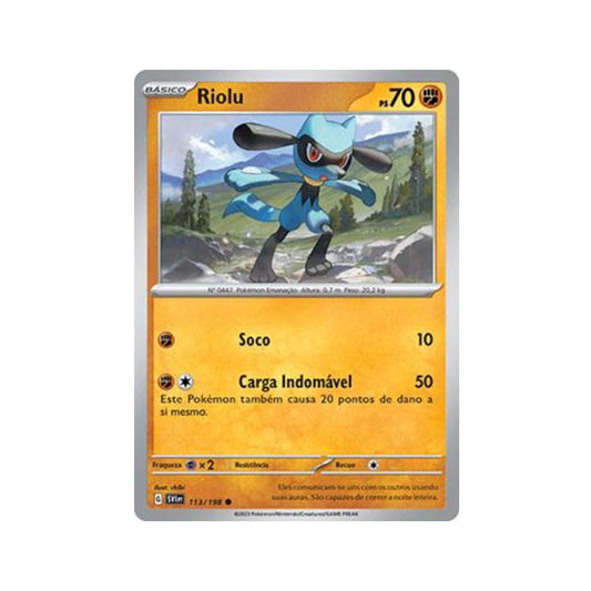 Riolu 113/198 in Portuguese Scarlet & Violet Pokémon TCG