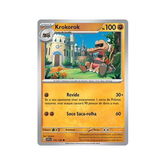 Krokorok 116/198 in Portuguese Scarlet & Violet Pokémon TCG