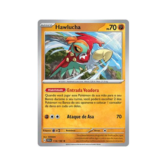 Hawlucha 118/198 in Portuguese Scarlet & Violet Pokémon TCG