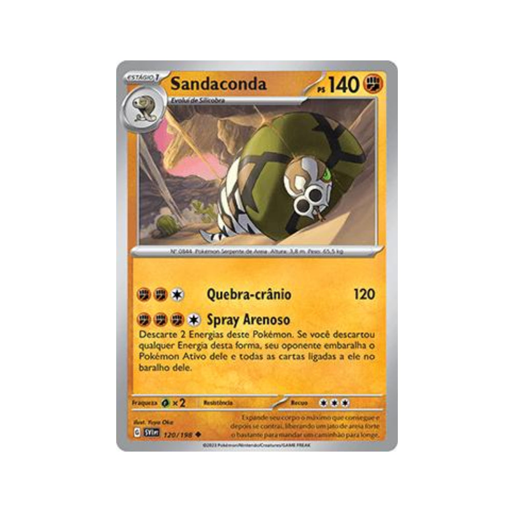 Sandaconda 120/198 in Portuguese Scarlet & Violet Pokémon TCG