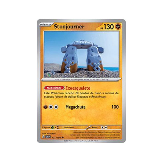 Stonjourner 121/198 in Portuguese Scarlet & Violet Pokémon TCG