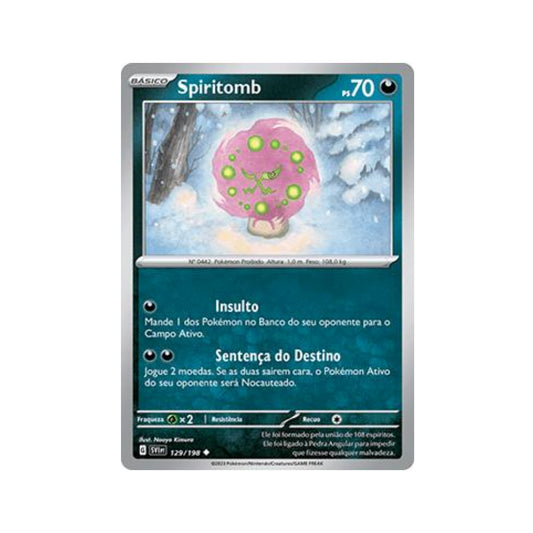 Spiritomb 129/198 in Portuguese Scarlet & Violet Pokémon TCG