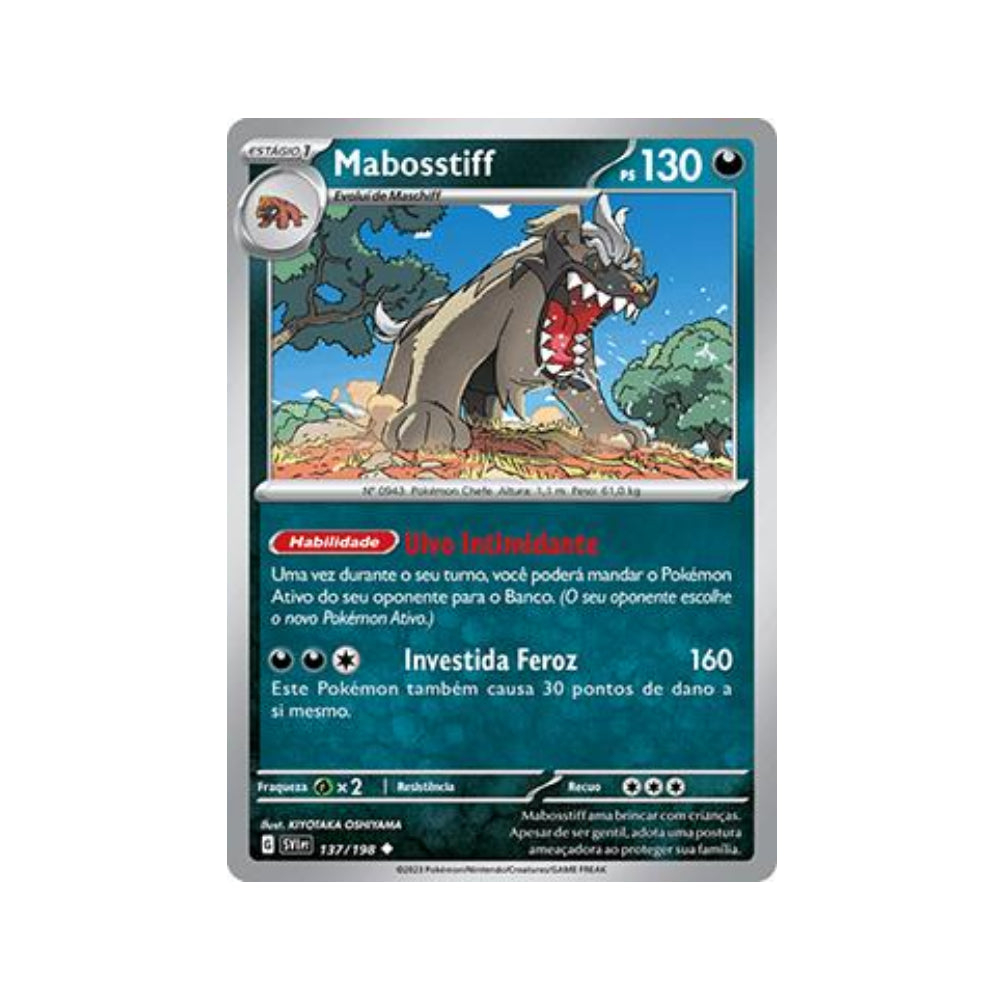 Mabosstiff 137/198 in Portuguese Scarlet & Violet Pokémon TCG