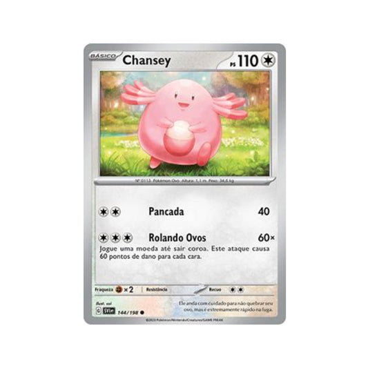 Chansey 144/198 in Portuguese Scarlet & Violet Pokémon TCG