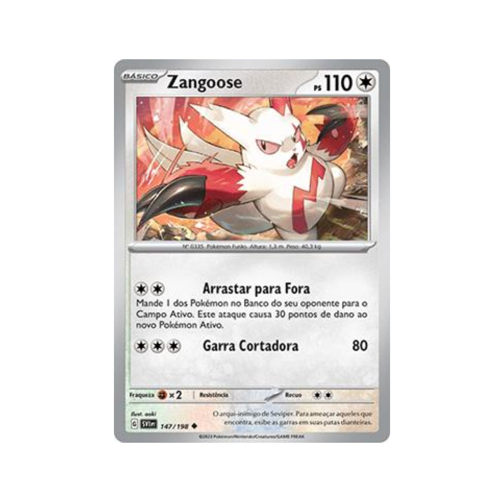 Zangoose 147/198 in Portuguese Scarlet & Violet Pokémon TCG