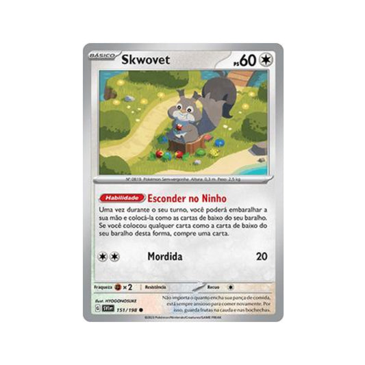 Skwovet 151/198 in Portuguese Scarlet & Violet Pokémon TCG