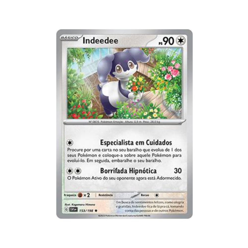 Indeedee 153/198 in Portuguese Scarlet & Violet Pokémon TCG