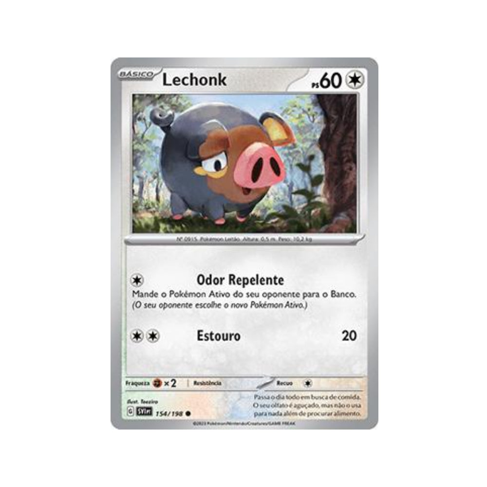 Lechonk 154/198 in Portuguese Scarlet & Violet Pokémon TCG