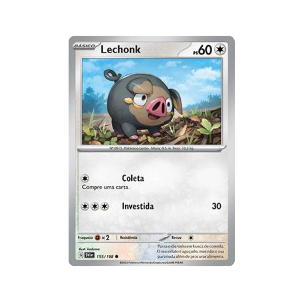 Lechonk 155/198 in Portuguese Scarlet & Violet Pokémon TCG