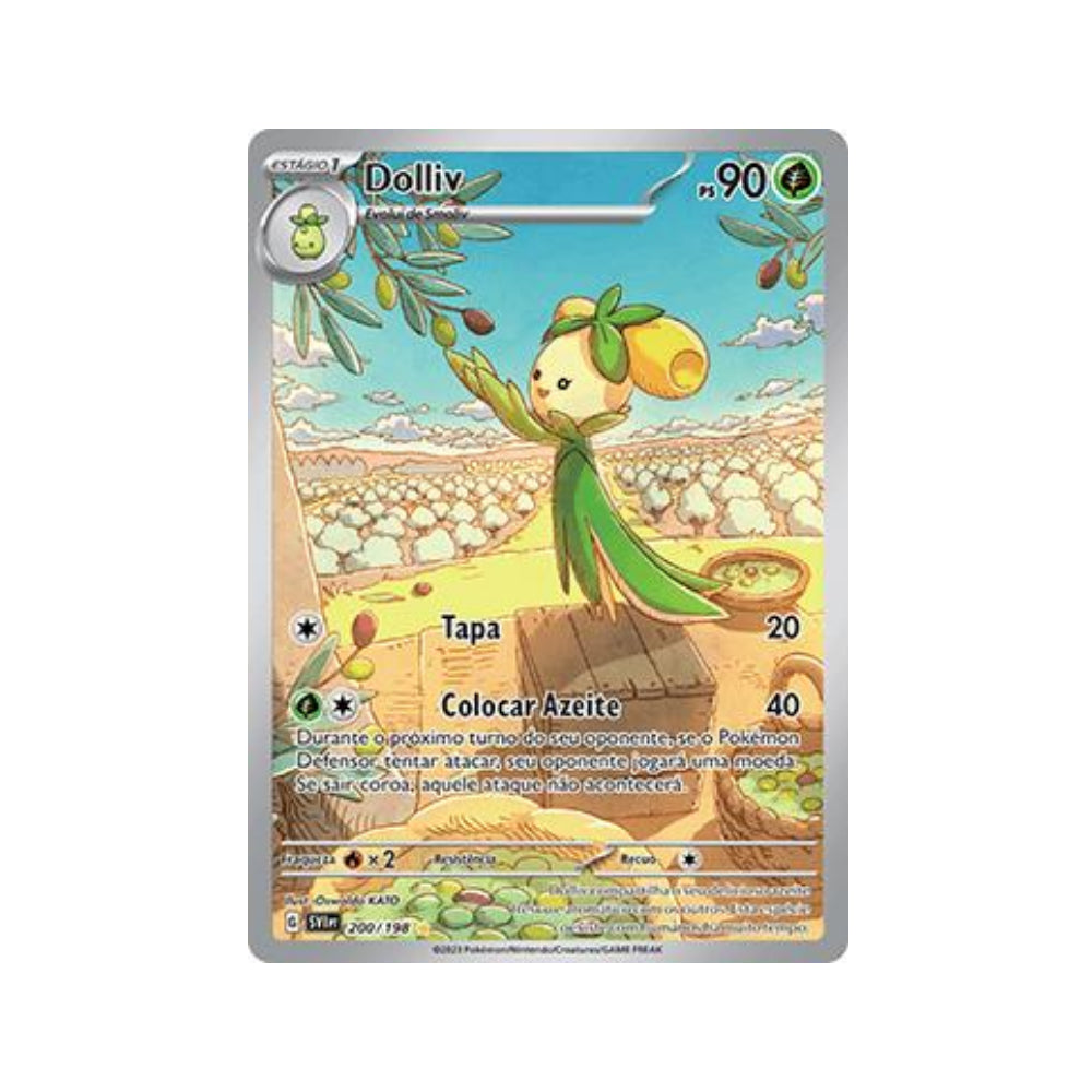 Dolliv 200/198 in Portuguese Scarlet & Violet Pokémon TCG