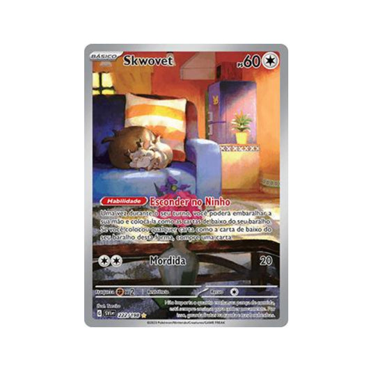 Skwovet 222/198 in Portuguese Scarlet & Violet Pokémon TCG