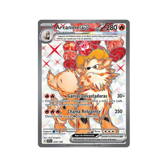 Arcanine ex 224/198 in Portuguese Scarlet & Violet Pokémon TCG