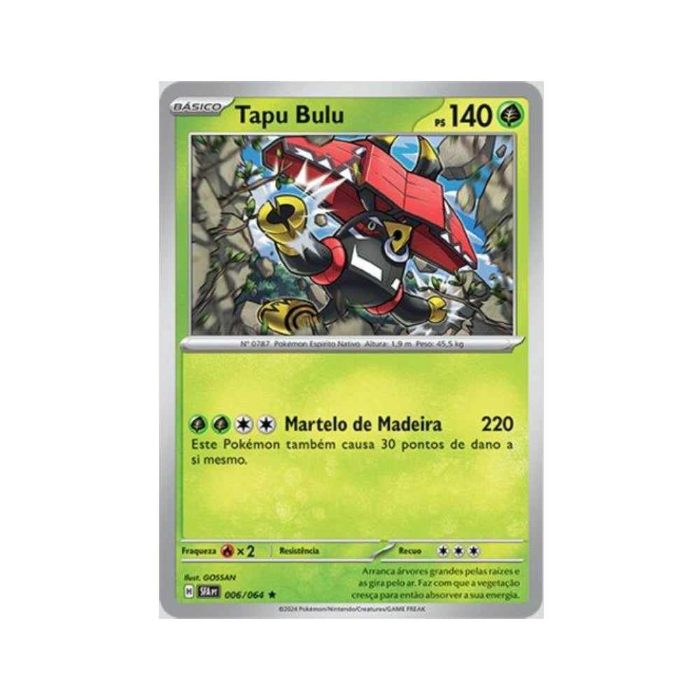 Tapu Bulu 006/064 in Portuguese Shrouded Fable Pokémon TCG