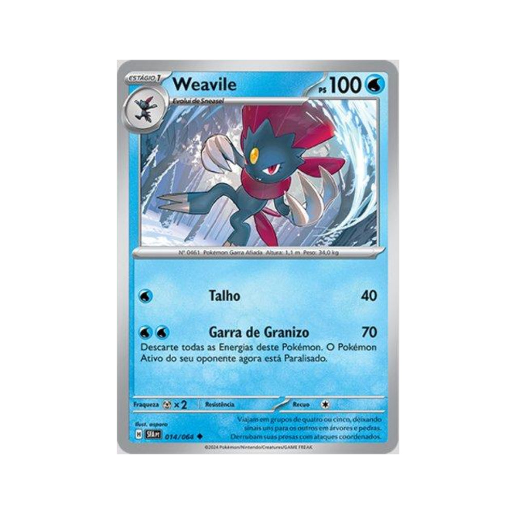 Weavile 014/064 in Portuguese Shrouded Fable Pokémon TCG