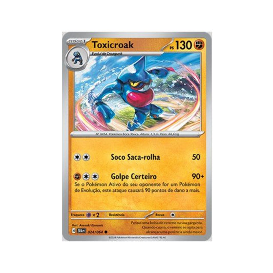 Toxicroak 024/064 in Portuguese Shrouded Fable Pokémon TCG