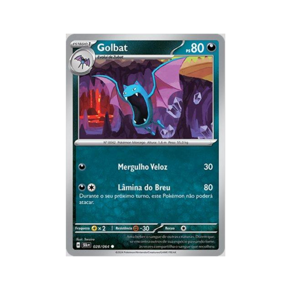 Golbat 028/064 in Portuguese Shrouded Fable Pokémon TCG