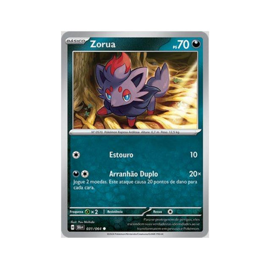 Zorua 031/064 in Portuguese Shrouded Fable Pokémon TCG