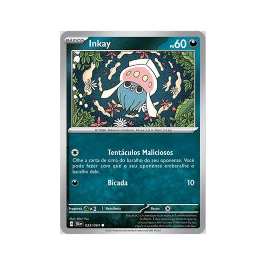 Inkay 033/064 in Portuguese Shrouded Fable Pokémon TCG