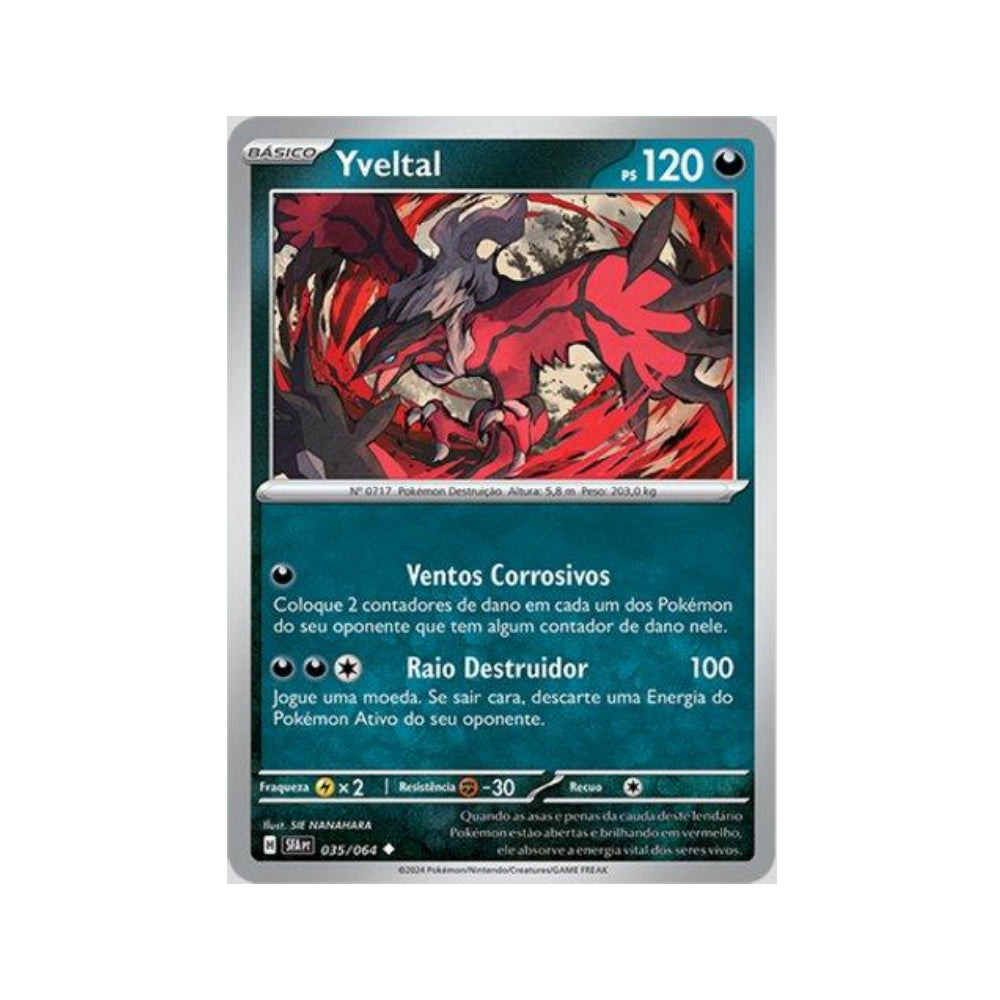 Yveltal 035/064 in Portuguese Shrouded Fable Pokémon TCG